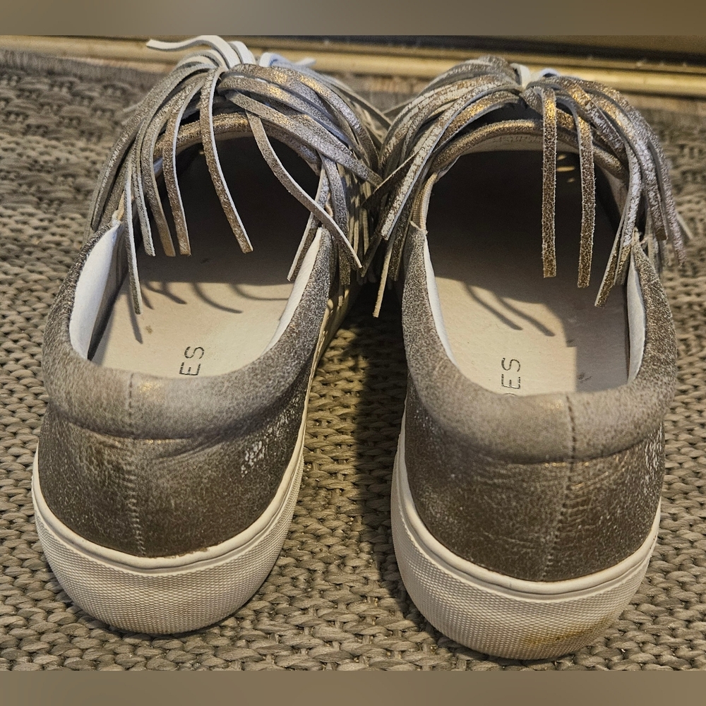 J/Slides Bronze Metallic Leather Aria Shoes. 6 - Picture 2 of 7